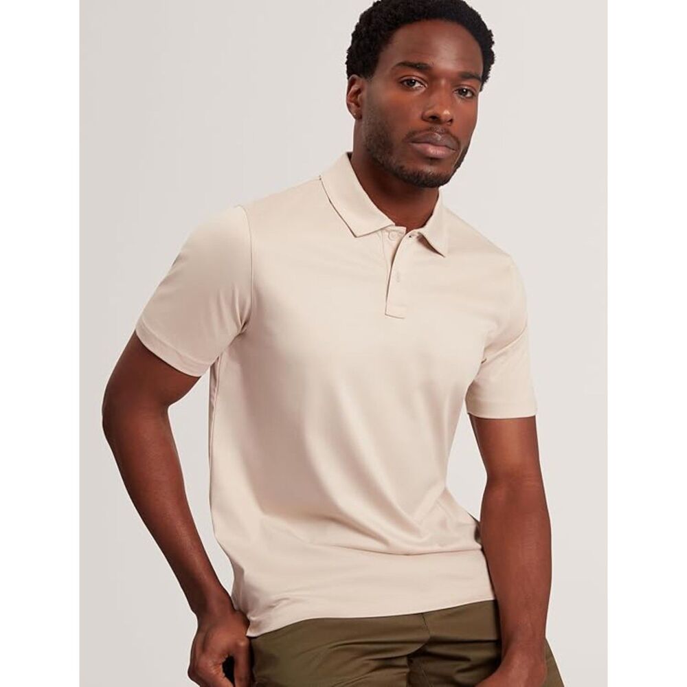 Ted Baker Mens Classic Cotton Polo Shirt Short Sleeve Casual Dress Golf Shirt XL